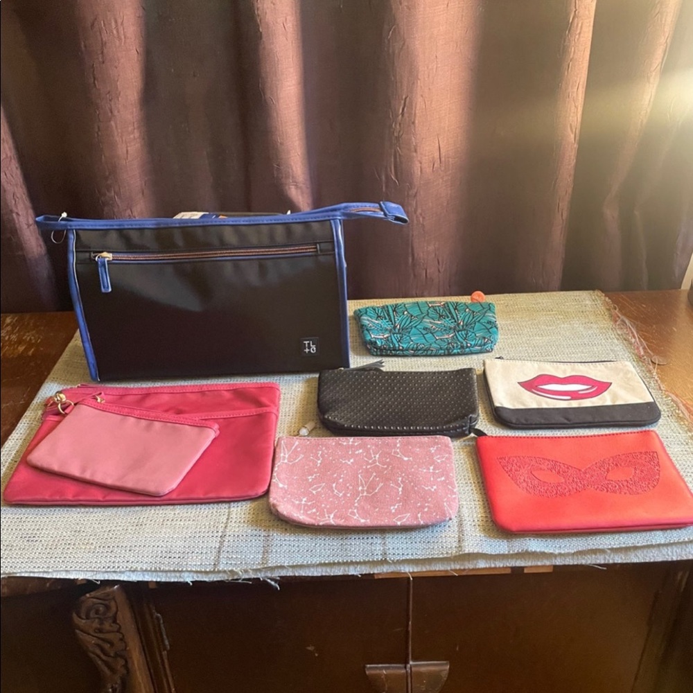 Cosmetics & Travel Bag Bundle, All New or Like New!